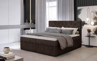 Sänky NORE Loree 02, 140x200 cm, tummanruskea hinta ja tiedot | Sängyt | hobbyhall.fi