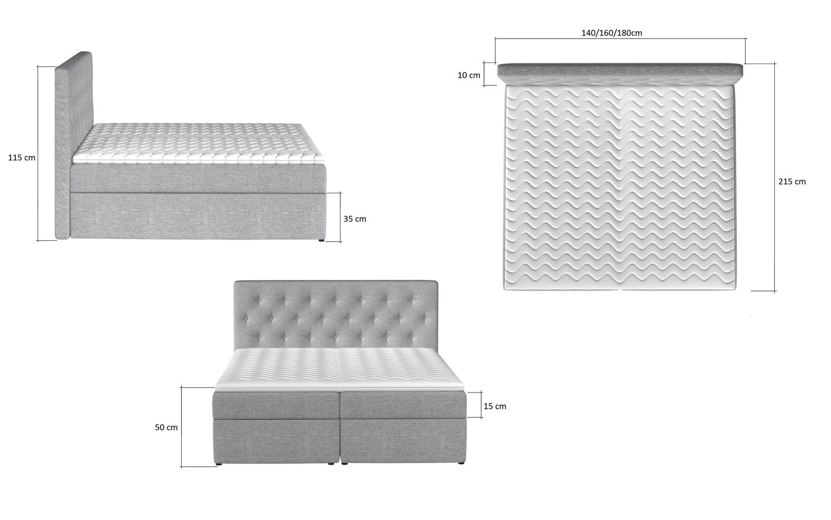 Sänky NORE Loree 03, 140x200 cm, punainen hinta ja tiedot | Sängyt | hobbyhall.fi