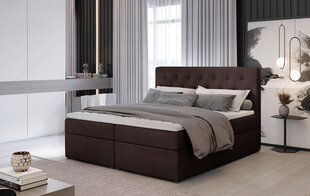 Sänky NORE Loree 07, 140x200 cm, tummanruskea hinta ja tiedot | Sängyt | hobbyhall.fi