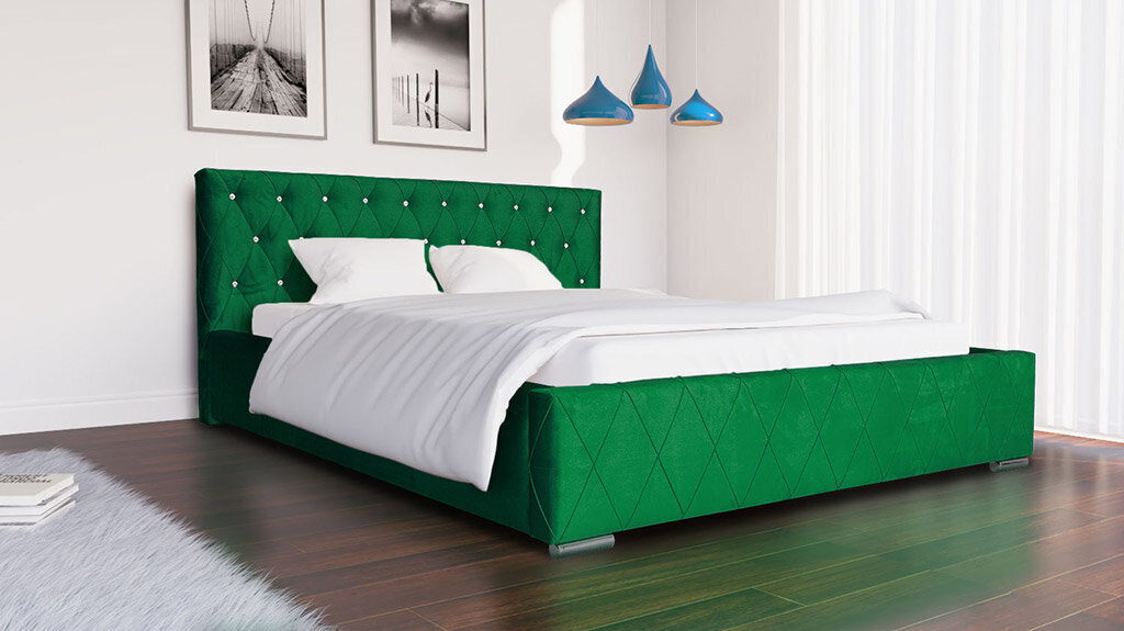Sänky Diori 180x200 cm, vihreä hinta ja tiedot | Sängyt | hobbyhall.fi