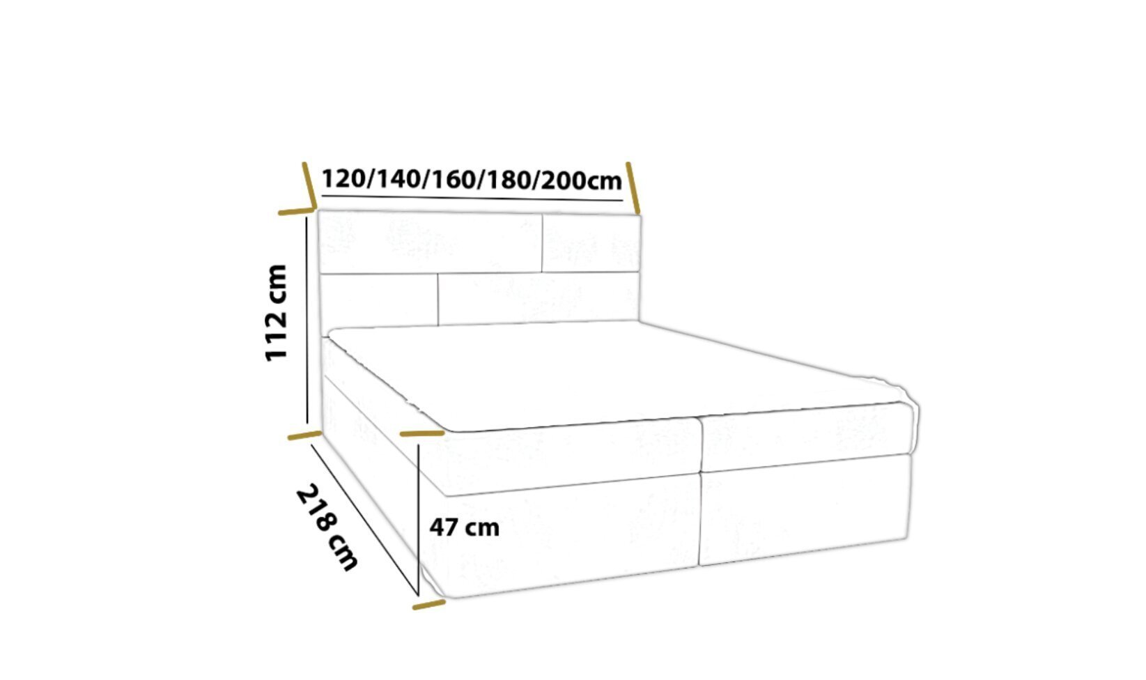 Sänky Kanada 180x200 cm, tummanharmaa hinta ja tiedot | Sängyt | hobbyhall.fi