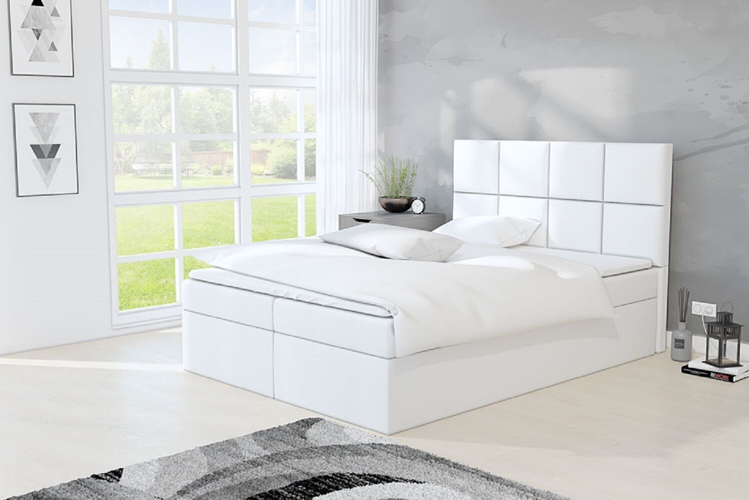 Flavio sänky 160x200 cm, valkoinen hinta ja tiedot | Sängyt | hobbyhall.fi