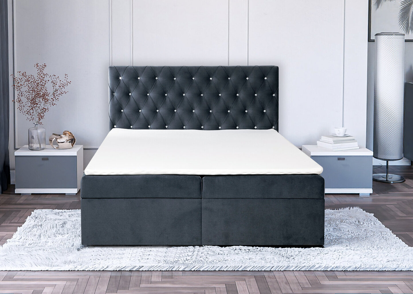 Sänky Isabelle 180 x 200 cm, musta hinta ja tiedot | Sängyt | hobbyhall.fi