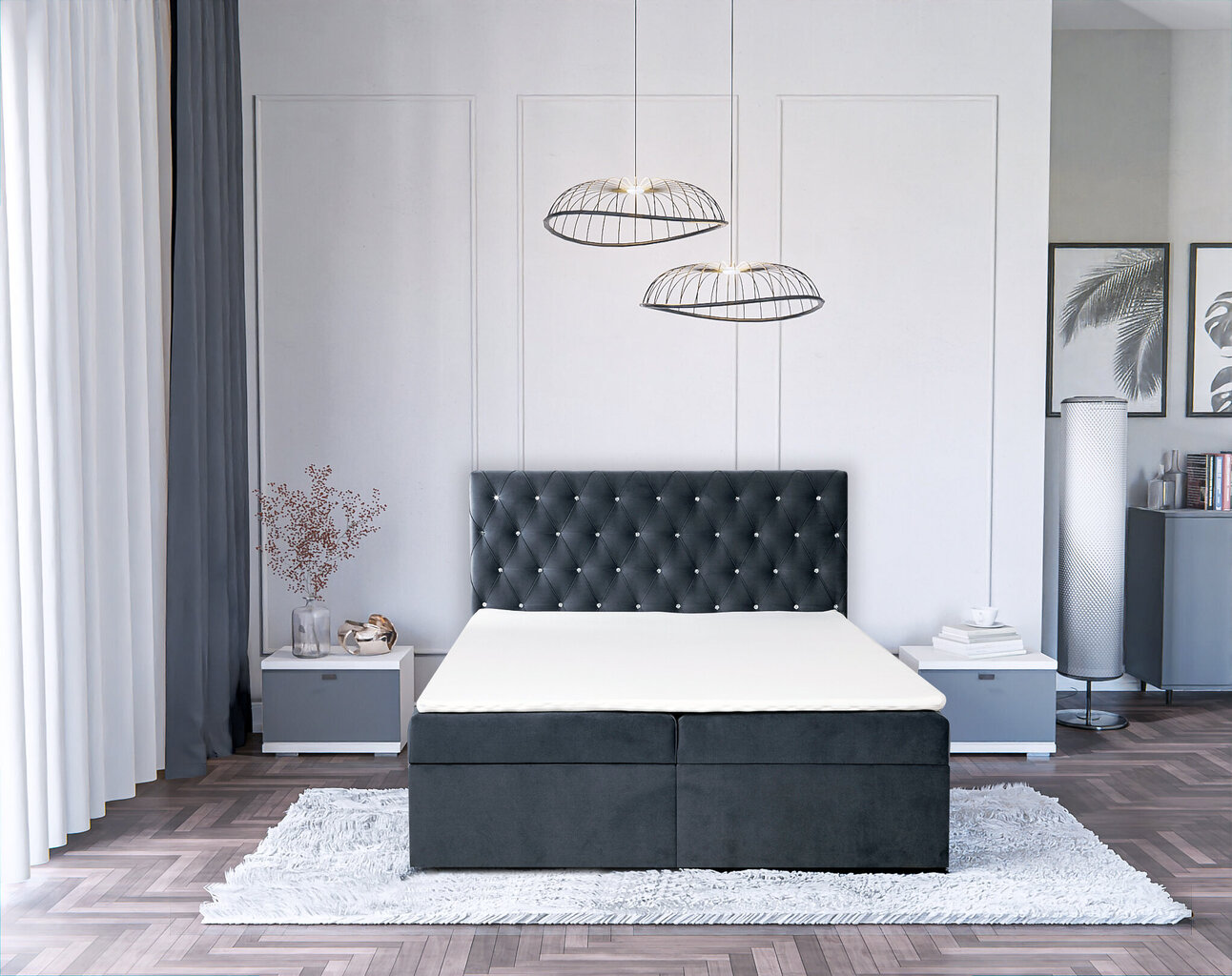 Sänky Isabelle 180 x 200 cm, musta hinta ja tiedot | Sängyt | hobbyhall.fi