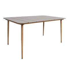 Puutarhakalusteet NORWAY pöytä, 4 tuolia, 147x90xH73cm, 61x62xH76cm, alumiinirunko, keinorottinki hinta ja tiedot | Puutarhakalusteet | hobbyhall.fi