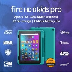 Fire HD 8 Kids pro 32gb Green hinta ja tiedot | Tabletit | hobbyhall.fi