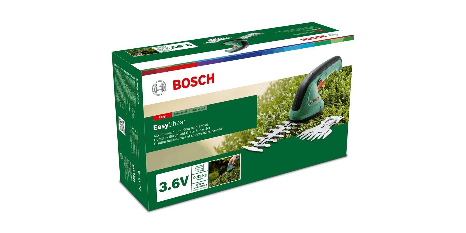 Akku- ja ruohosakset Bosch Easy Shear -sarja 0600833303 hinta ja tiedot | Ruohotrimmerit | hobbyhall.fi