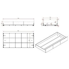 Vuodevaatelaatikko Atrium Margrit MGRB9014, valkoinen hinta ja tiedot | Vuodevaatelaatikot | hobbyhall.fi