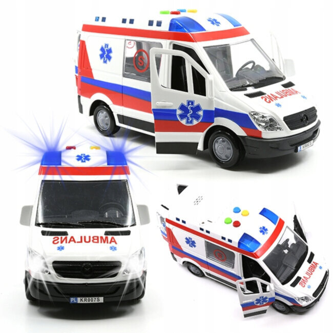 Mega Creative Ambulanssi leluauto valotehosteilla ja äänellä hinta ja tiedot | Poikien lelut | hobbyhall.fi