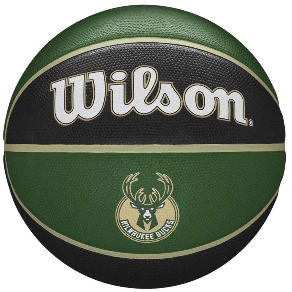 Koripallot Wilson NBA Team Milwaukee Bucks Ball, unisex, vihreä hinta ja tiedot | Koripallot | hobbyhall.fi