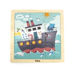 Puupalapeli Viga, laiva, 9 palaa hinta ja tiedot | Palapelit | hobbyhall.fi