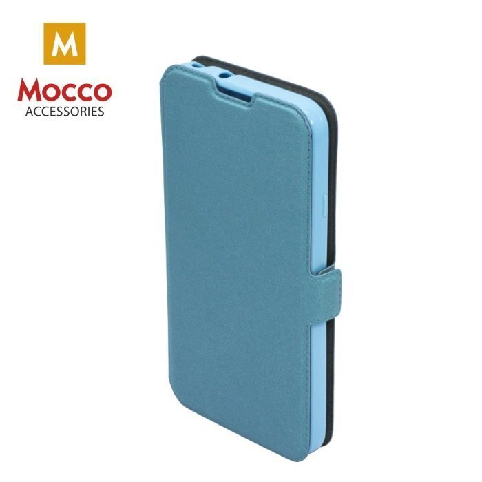 Mocco Shine Book Case For Xiaomi Pocophone F1 Blue. hinta ja tiedot | Puhelimen kuoret ja kotelot | hobbyhall.fi