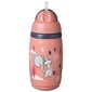 Tommee Tippee Insulated Straw juomapullo vaaleanpunainen, 12+ kk, 266 ml hinta ja tiedot | Tuttipullot ja tarvikkeet | hobbyhall.fi
