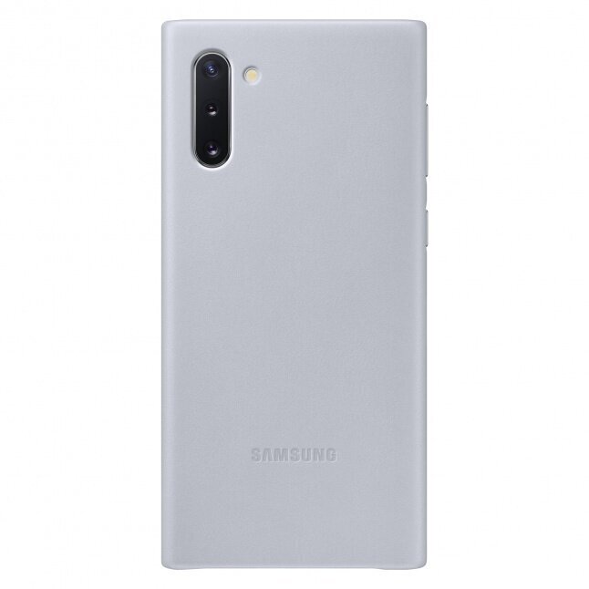 Samsung Galaxy Note 10 Leather Cover Gray hinta ja tiedot | Puhelimen kuoret ja kotelot | hobbyhall.fi