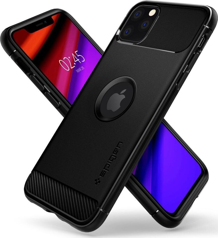 SPIGEN RUGGED ARMOR IPHONE 11 PRO MAX MATTE BLACK hinta ja tiedot | Puhelimen kuoret ja kotelot | hobbyhall.fi