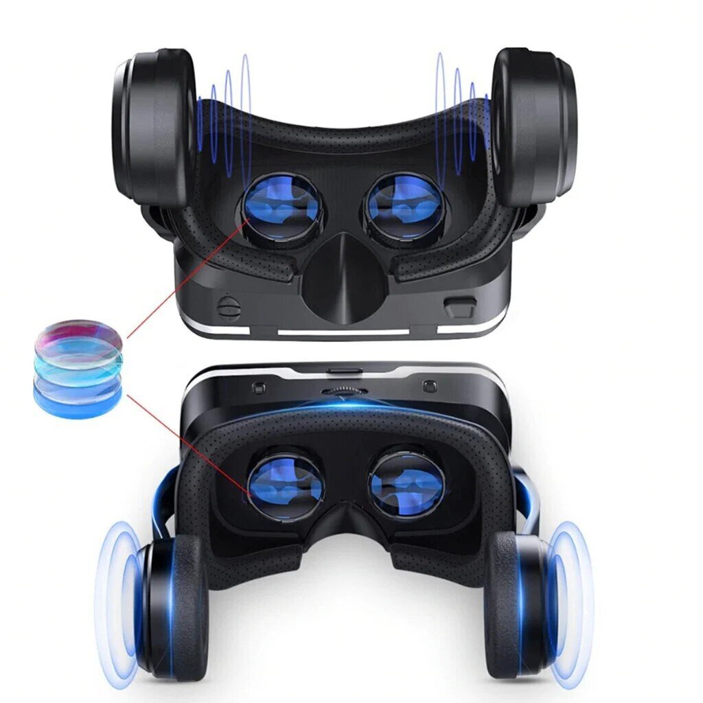 Virtuaalitodellisuuslasit Shinecon VR 10 3D (BT) + kuulokkeet + kaukosäädin hinta ja tiedot | VR-lasit | hobbyhall.fi