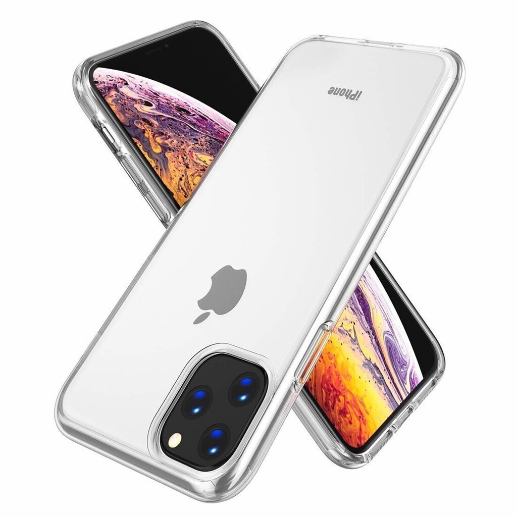 Silikonikotelo Fusion Ultra Back Case 1 mm Suojaa Apple iPhone 11, läpinäkyvä hinta ja tiedot | Puhelimen kuoret ja kotelot | hobbyhall.fi