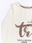 Valkoinen tyttöjen pusero koristeprintillä. 128 cm hinta ja tiedot | Tyttöjen paidat | hobbyhall.fi