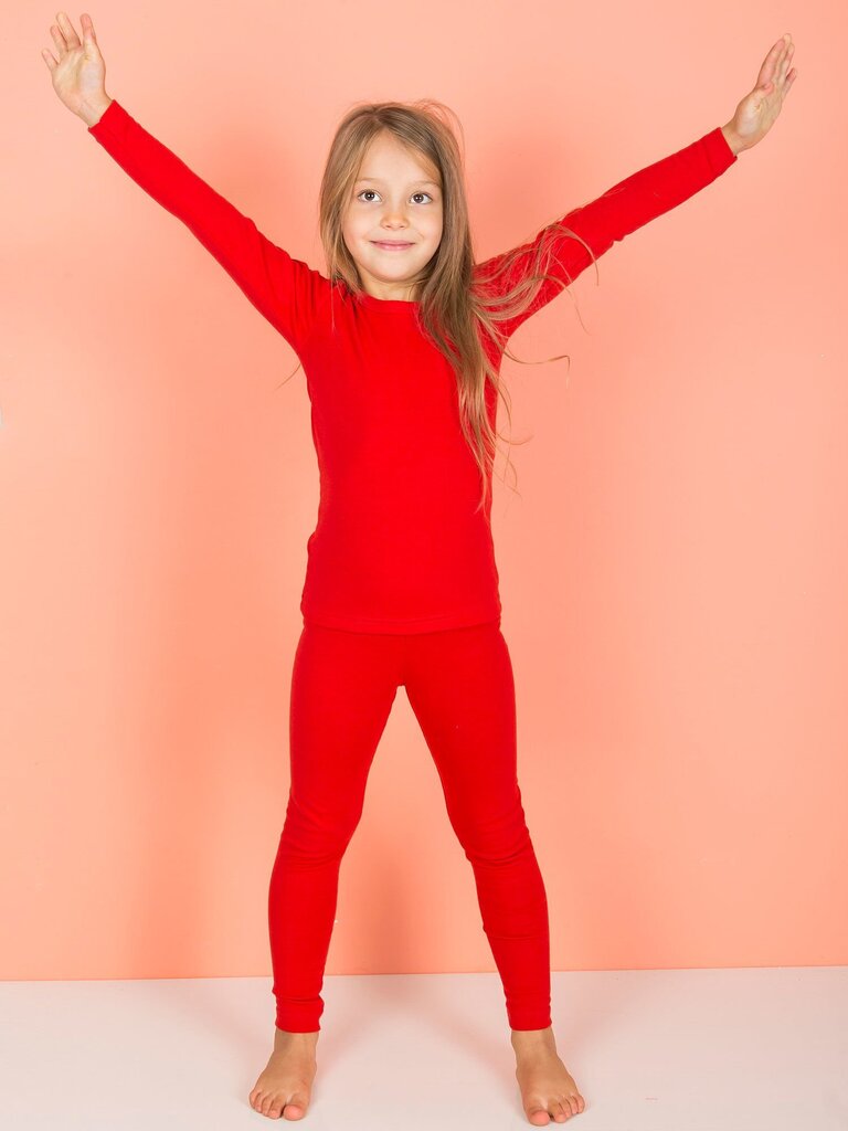 Punaiset leggingsit lapsille hinta ja tiedot | Tyttöjen leggingsit ja housut | hobbyhall.fi