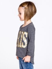 Puuvillainen tyttöjen tummanharmaa PARIS-pusero, jossa teksti. hinta ja tiedot | Tyttöjen paidat | hobbyhall.fi