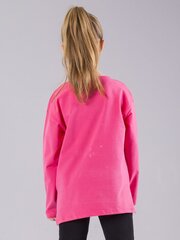 Tyttöjen vaaleanpunainen pusero helmillä ja applikaatiolla. hinta ja tiedot | Tyttöjen paidat | hobbyhall.fi