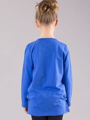 Sininen pusero tytölle, jossa applikaatio ja vetoketju. hinta ja tiedot | Tyttöjen paidat | hobbyhall.fi