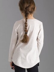 Tyttöjen beige pusero, jossa paljetteja ja printti. hinta ja tiedot | Tyttöjen paidat | hobbyhall.fi