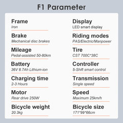 Sähköpyörä FAFREES F1-38C, 27", valkoinen, 250W, 8,7Ah hinta ja tiedot | FAFREES Urheilu ja vapaa-aika | hobbyhall.fi