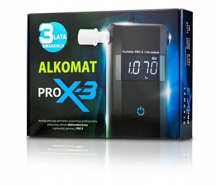 Sähkökemiallinen alkometri PRO X-3 hinta ja tiedot | Alkometrit | hobbyhall.fi