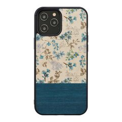 MAN&WOOD suojakuori Apple iPhone 12 Pro Max - Blue Flower Black hinta ja tiedot | Puhelimen kuoret ja kotelot | hobbyhall.fi