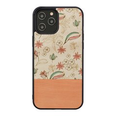 MAN&WOOD suojakuori Apple iPhone 12 Pro Max - Pink Flower Black hinta ja tiedot | Puhelimen kuoret ja kotelot | hobbyhall.fi