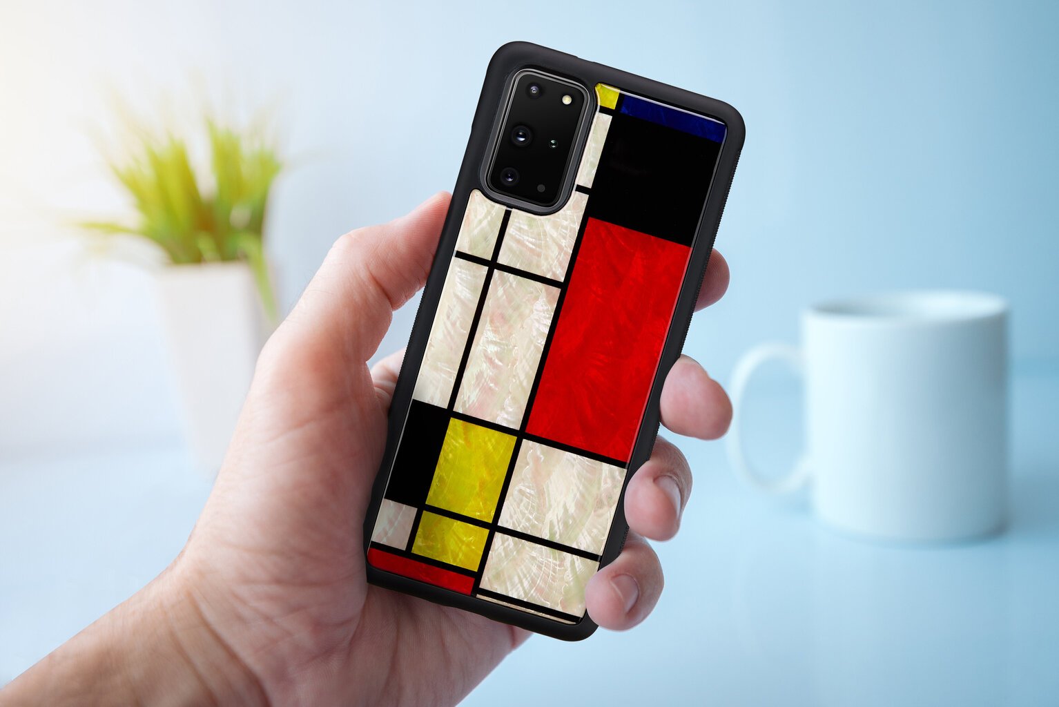 iKins suojakuori Samsung Galaxy S20+ - Mondrian Black hinta ja tiedot | Puhelimen kuoret ja kotelot | hobbyhall.fi