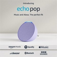 Echo Pop Bluetooth smart speaker Lavender Bloom hinta ja tiedot | Kaiuttimet | hobbyhall.fi