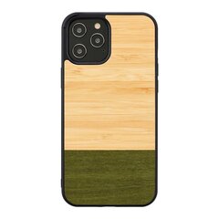 MAN&WOOD suojakuori Apple iPhone 12/12 Pro - Bamboo Forest Black hinta ja tiedot | Puhelimen kuoret ja kotelot | hobbyhall.fi