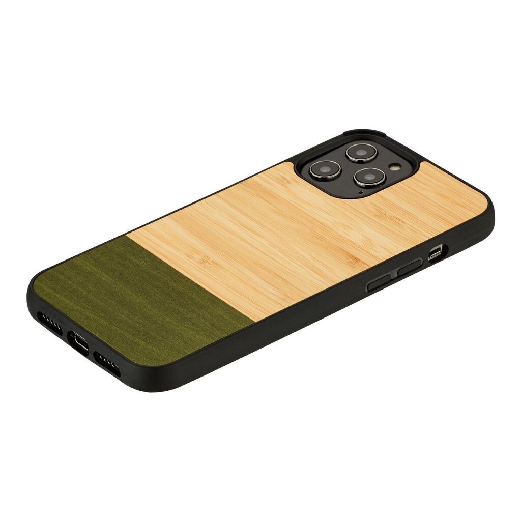 MAN&WOOD suojakuori Apple iPhone 12/12 Pro - Bamboo Forest Black hinta ja tiedot | Puhelimen kuoret ja kotelot | hobbyhall.fi