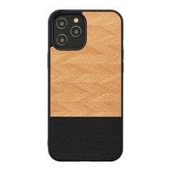 MAN&WOOD suojakuori Apple iPhone 12/12 Pro - Herringbone Nero Black hinta ja tiedot | Puhelimen kuoret ja kotelot | hobbyhall.fi