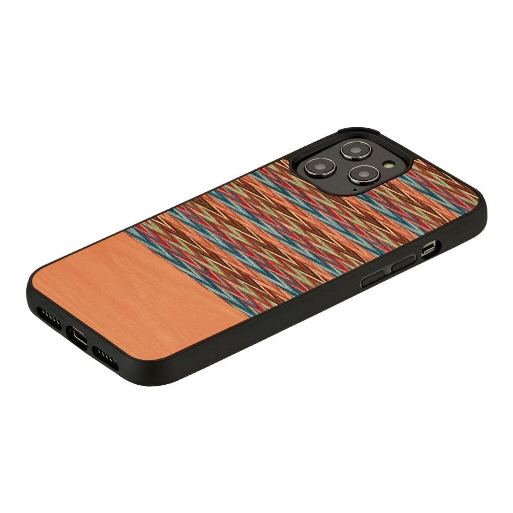 MAN&WOOD suojakuori Apple iPhone 12 Pro Max - Browny Check Black hinta ja tiedot | Puhelimen kuoret ja kotelot | hobbyhall.fi