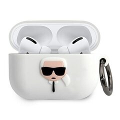 Karl Lagerfeld Karl Head silikonikotelo Airpods Pro, valkoinen hinta ja tiedot | Karl Lagerfeld Tietokoneen lisälaitteet | hobbyhall.fi