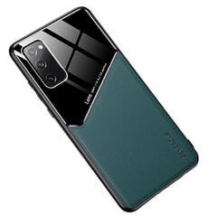 Mocco Lens Leather Back Case for Apple Iphone 11 Pro Max Green hinta ja tiedot | Puhelimen kuoret ja kotelot | hobbyhall.fi