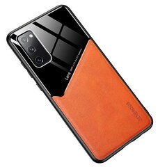 Mocco Lens Leather Back Case for Apple iPhone 12 Pro Orange hinta ja tiedot | Mocco Puhelimet, älylaitteet ja kamerat | hobbyhall.fi