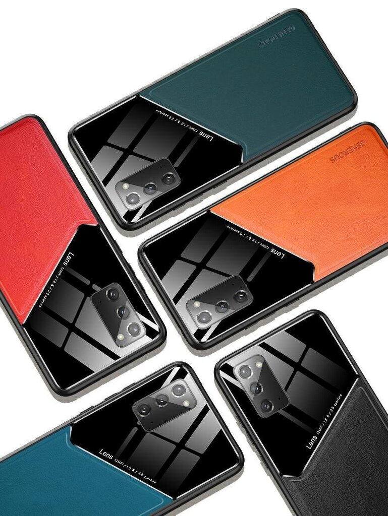 Mocco Lens Leather Back Case for Apple iPhone 12 Pro Orange hinta ja tiedot | Puhelimen kuoret ja kotelot | hobbyhall.fi