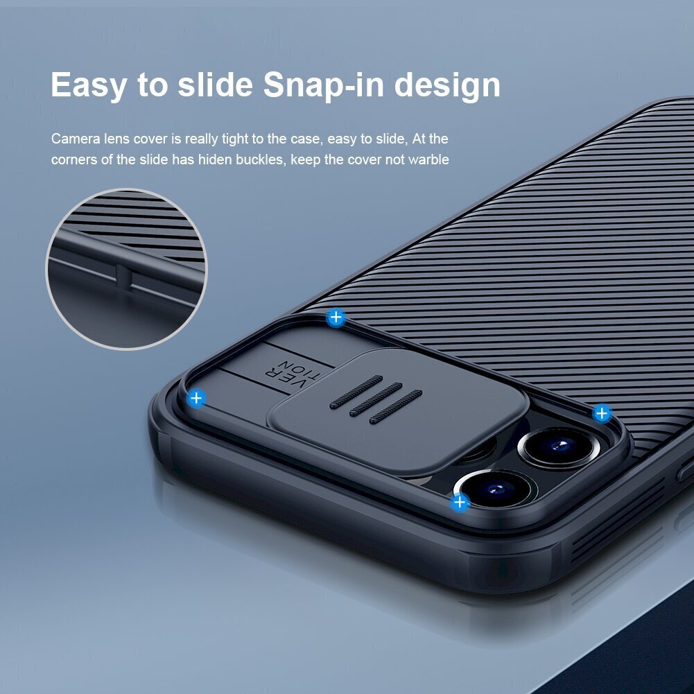 Nillkin CamShield Pro Magnetic Hard Case iPhone 12/12 Pro 6.1 Black -puhelimelle hinta ja tiedot | Puhelimen kuoret ja kotelot | hobbyhall.fi