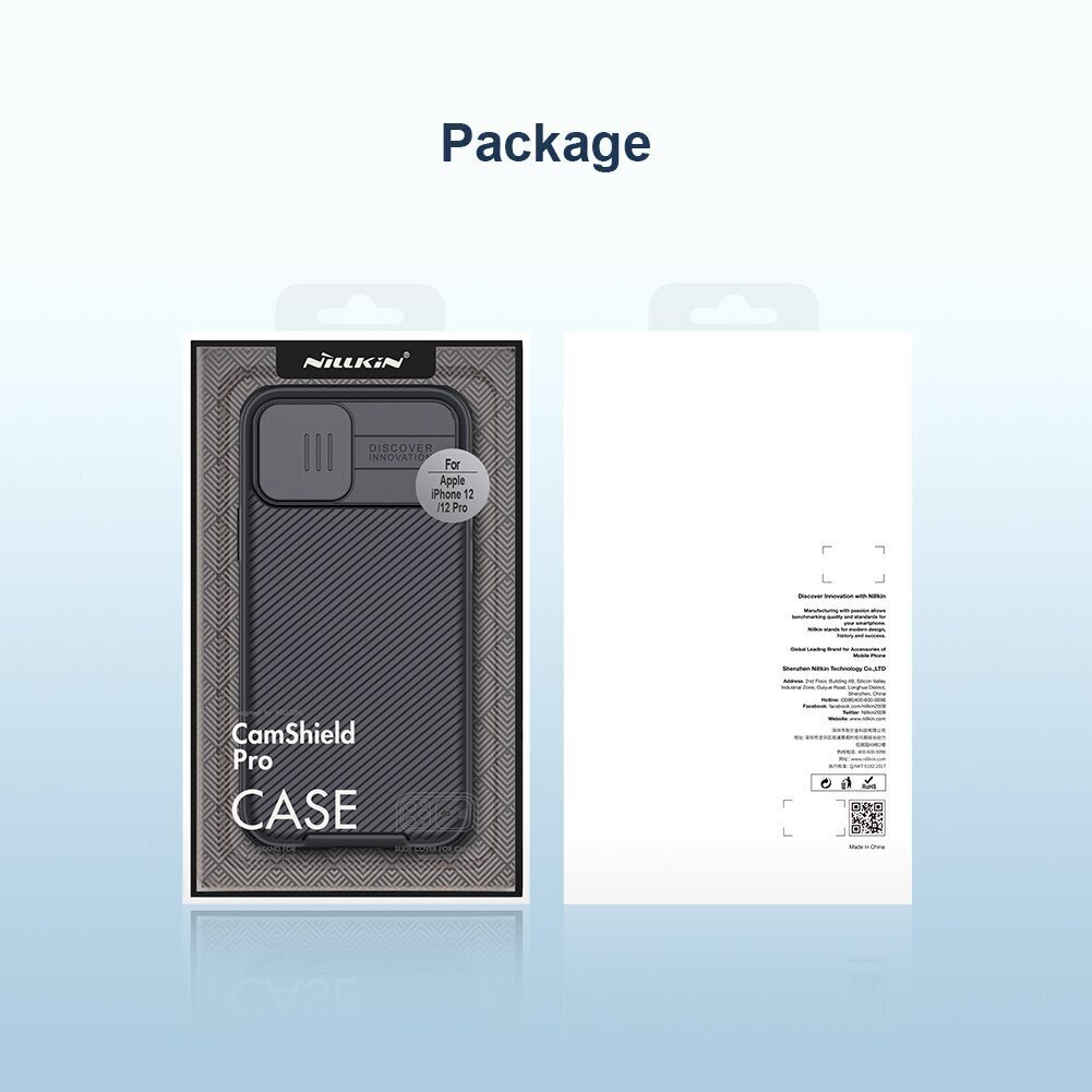 Nillkin CamShield Pro Magnetic Hard Case iPhone 12/12 Pro 6.1 Black -puhelimelle hinta ja tiedot | Puhelimen kuoret ja kotelot | hobbyhall.fi