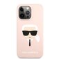 Suojakotelo KLHCP13XSLKHP Karl Lagerfeld Liquid Silicone Karl Head Case iPhone 13 Pro Max Black -puhelimelle hinta ja tiedot | Puhelimen kuoret ja kotelot | hobbyhall.fi