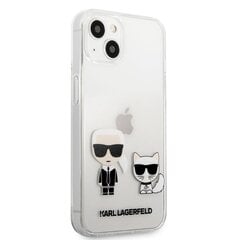 KLHCP13MCKTR Karl Lagerfeld PC / TPU Icon Karl and Choupette -kotelo iPhone 13:lle läpinäkyvä hinta ja tiedot | Puhelimen kuoret ja kotelot | hobbyhall.fi