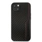 IPhone 13:lle AMG PU Carbon Effect Black-kovakotelo AMHCP13MDEBK hinta ja tiedot | Puhelimen kuoret ja kotelot | hobbyhall.fi