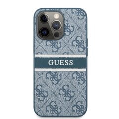 Suojakuori GUHCP13L4GDBL Guess PU 4G Printed Stripe Case iPhone 13 Prolle Blue hinta ja tiedot | Puhelimen kuoret ja kotelot | hobbyhall.fi