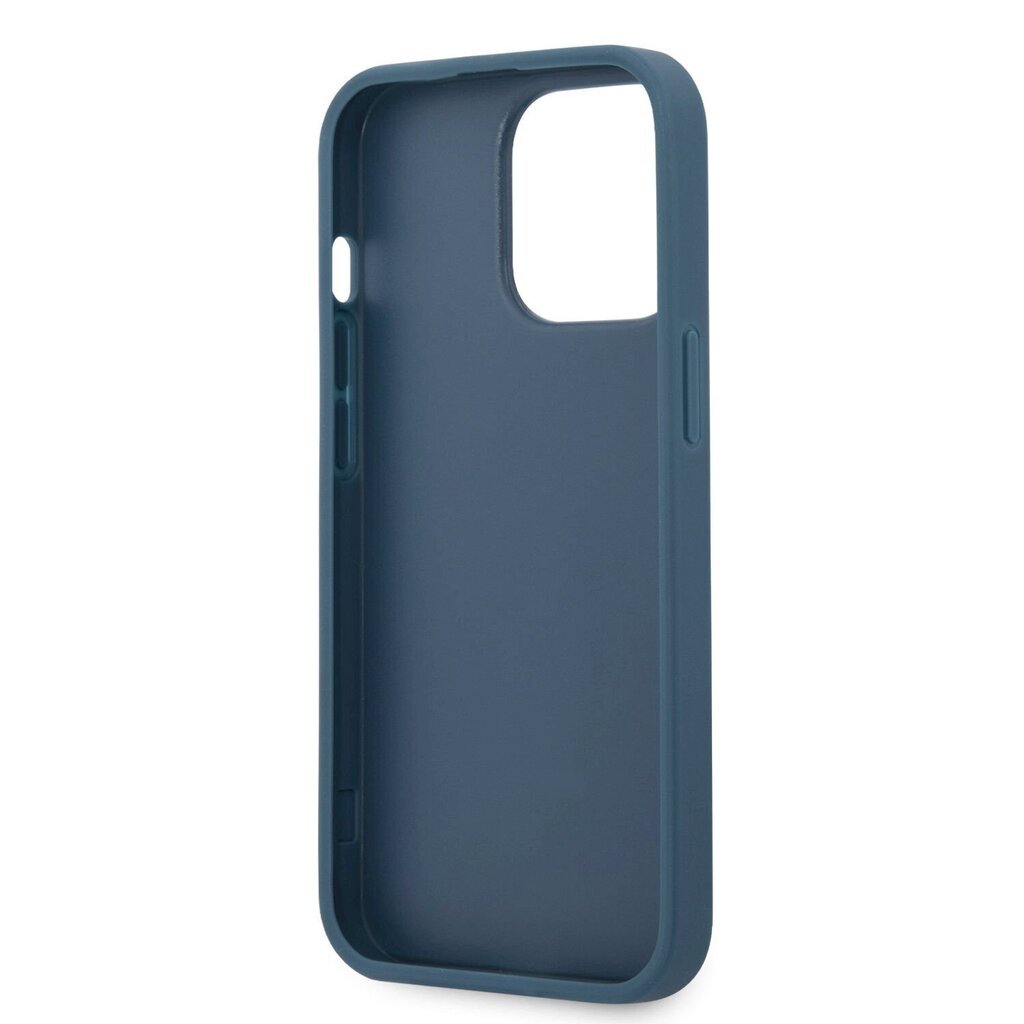 Suojakuori GUHCP13L4GDBL Guess PU 4G Printed Stripe Case iPhone 13 Prolle Blue hinta ja tiedot | Puhelimen kuoret ja kotelot | hobbyhall.fi