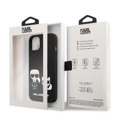 KLHCP13MSSKCK Karl Lagerfeld ja Choupette nestemäinen silikonikotelo iPhone 13 musta hinta ja tiedot | Puhelimen kuoret ja kotelot | hobbyhall.fi