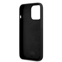 KLHCP13XSLKHBK Karl Lagerfeld Liquid silikoni suojakotelo Karl Head iPhone 13 Pro Max Black:lle. hinta ja tiedot | Puhelimen kuoret ja kotelot | hobbyhall.fi